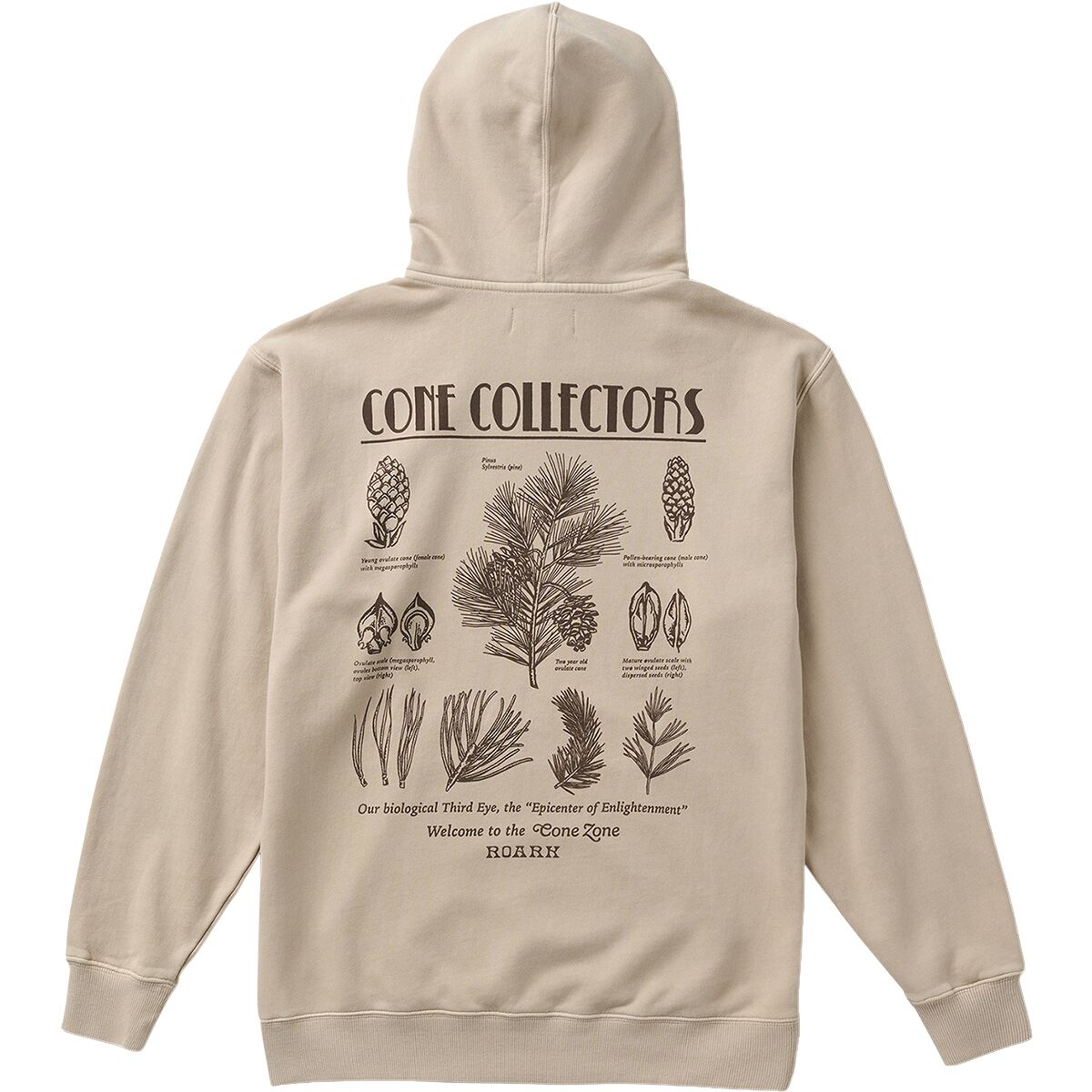 Roark Men's Cone Collectors Fleece Hoodie in Fossil - Size: Medium