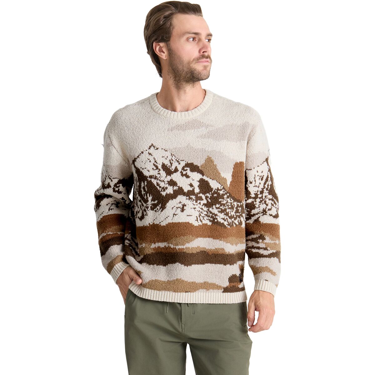 Roark Roark Men's Tierra del Sur Sweater in Khaki - Size: XXL - $48.63 at Steep and Cheap