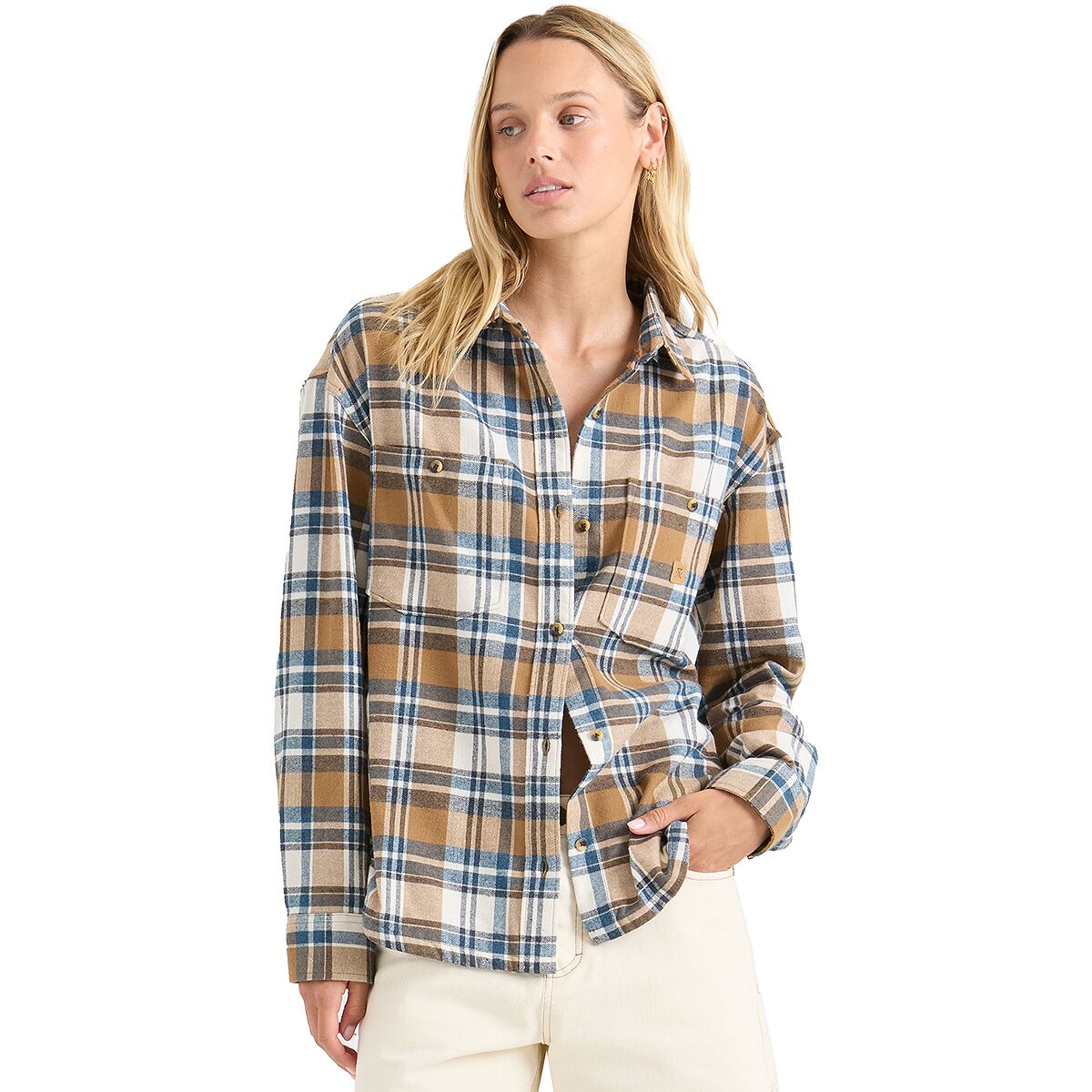 Roark Women's Amberley Light Shirt in Dark Khaki - Size: XS