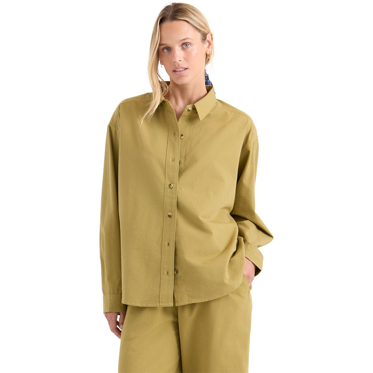Roark Women's Costa Shirt in Dusty Olive - Size: Medium