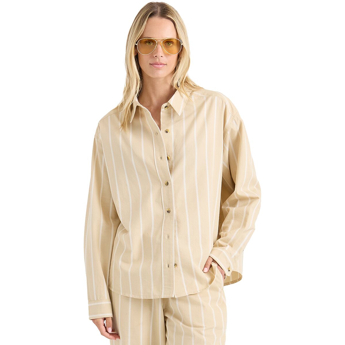 Roark Women's Costa Shirt in Sand - Size: XL