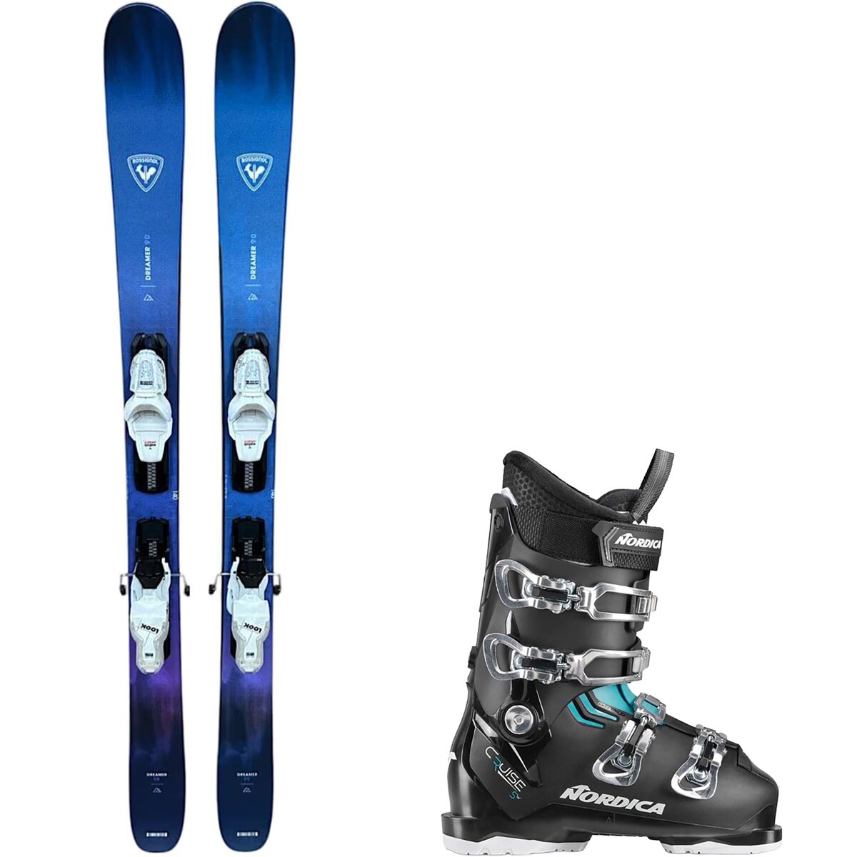 Rossignol Rossignol Women's Dreamer 90 Ski + Look XPRESS + Nordica Cruise Boot in Ski Size 140cm - Size: Boot Size 23.5 - $570.00 at Steep and Cheap