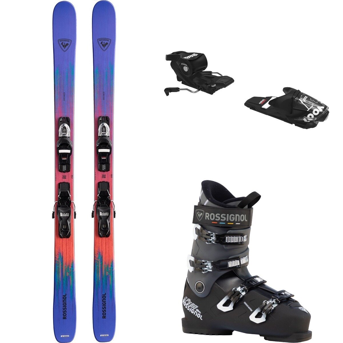 Rossignol Dreamer Ski + Xpress10 Binding + Speed 80 HV+ Boot in Blk - Size: 160cm in 33.5 in One