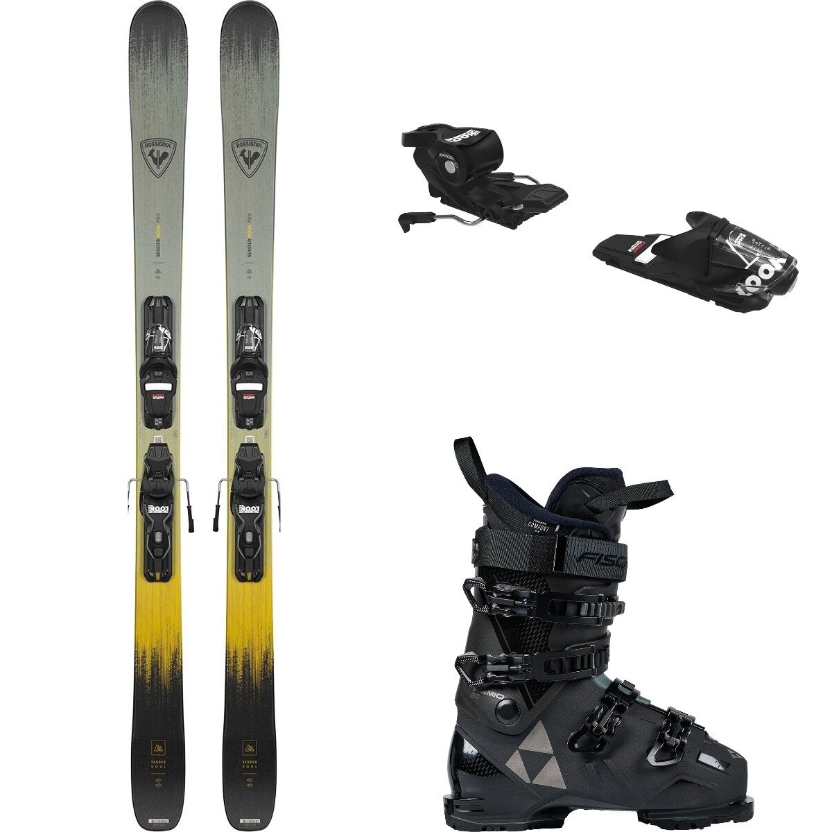 Rossignol Sender Soul Pro Ski + Xpress10 Binding + Premio 80 Boot in Blk - Size: 160cm in 29.5 in One