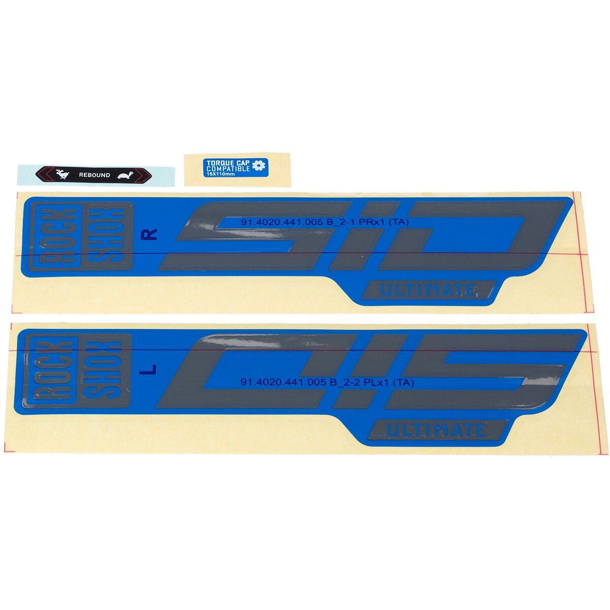 RockShox SID Ultimate Decal Kit in Gloss Polar for Blue