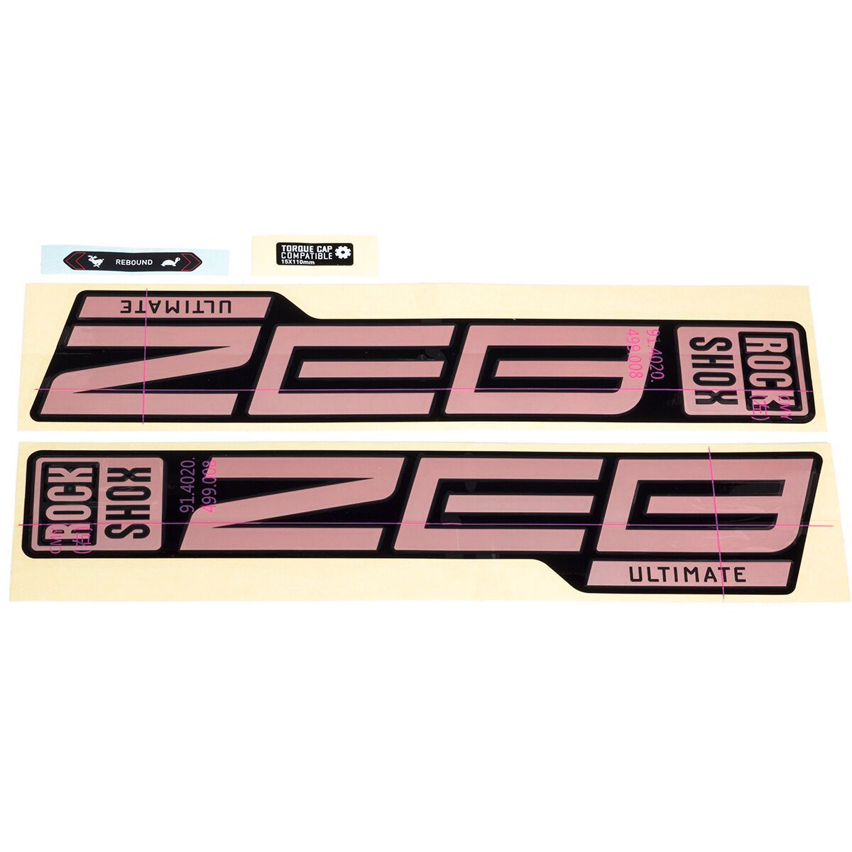 RockShox ZEB Ultimate Decal Kit in Copper Foil