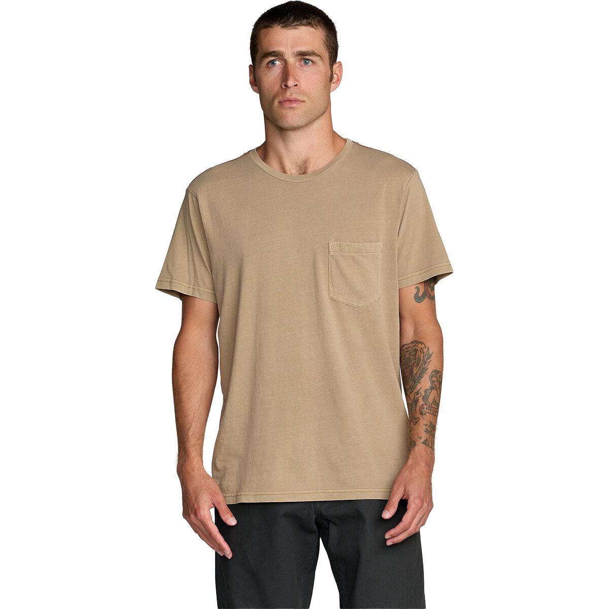 RVCA Men's PTC 2 Pigment T-Shirt in Coyote - Size: Small