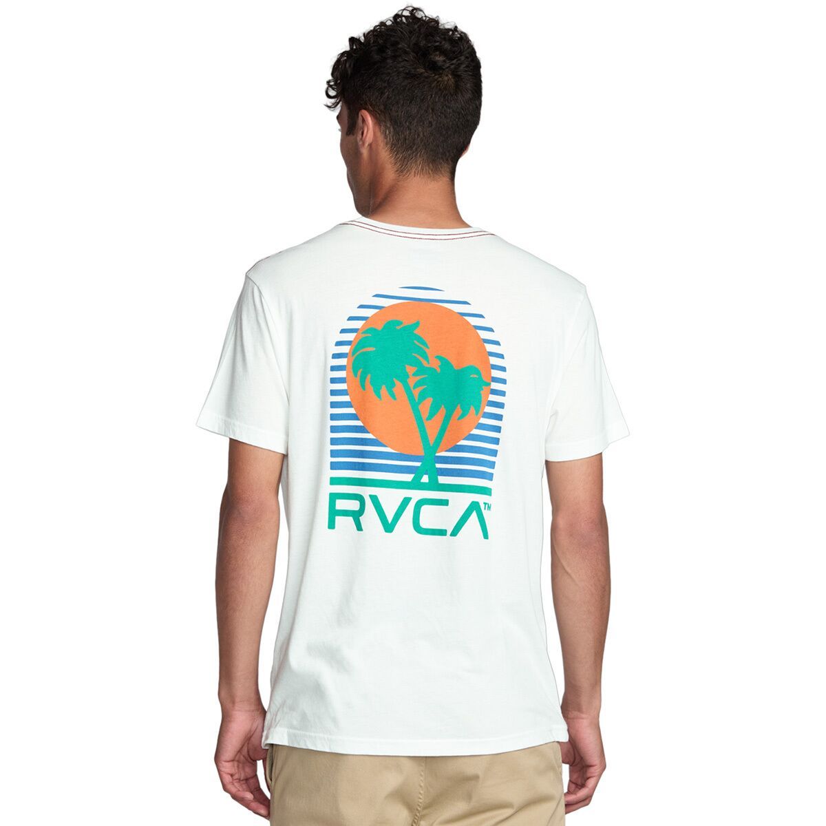 RVCA Men's Puerto Nuevo Short-Sleeve T-Shirt in Antique White - Size: XL
