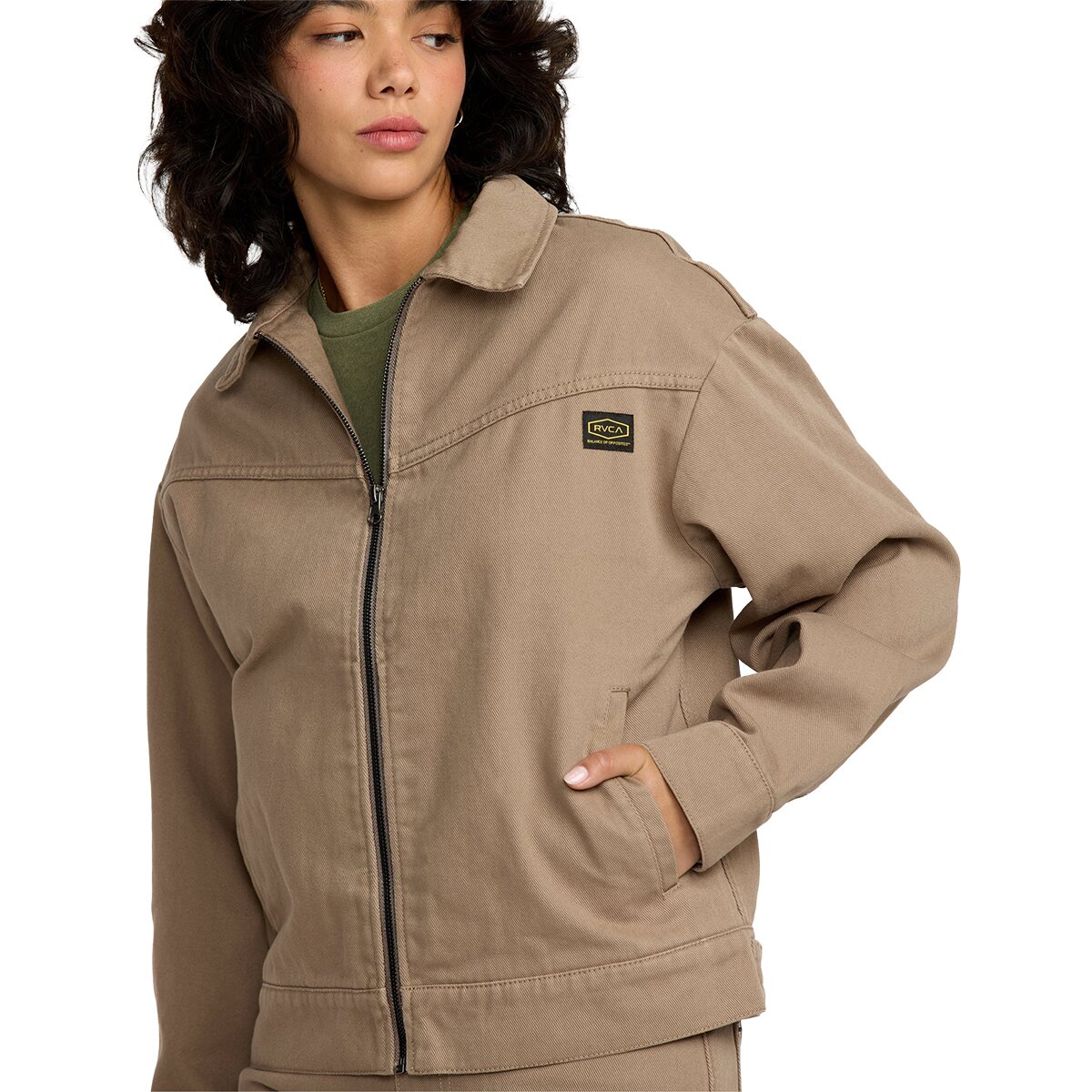 RVCA Women's Dayshift Jacket II in Desert Taupe - Size: Small