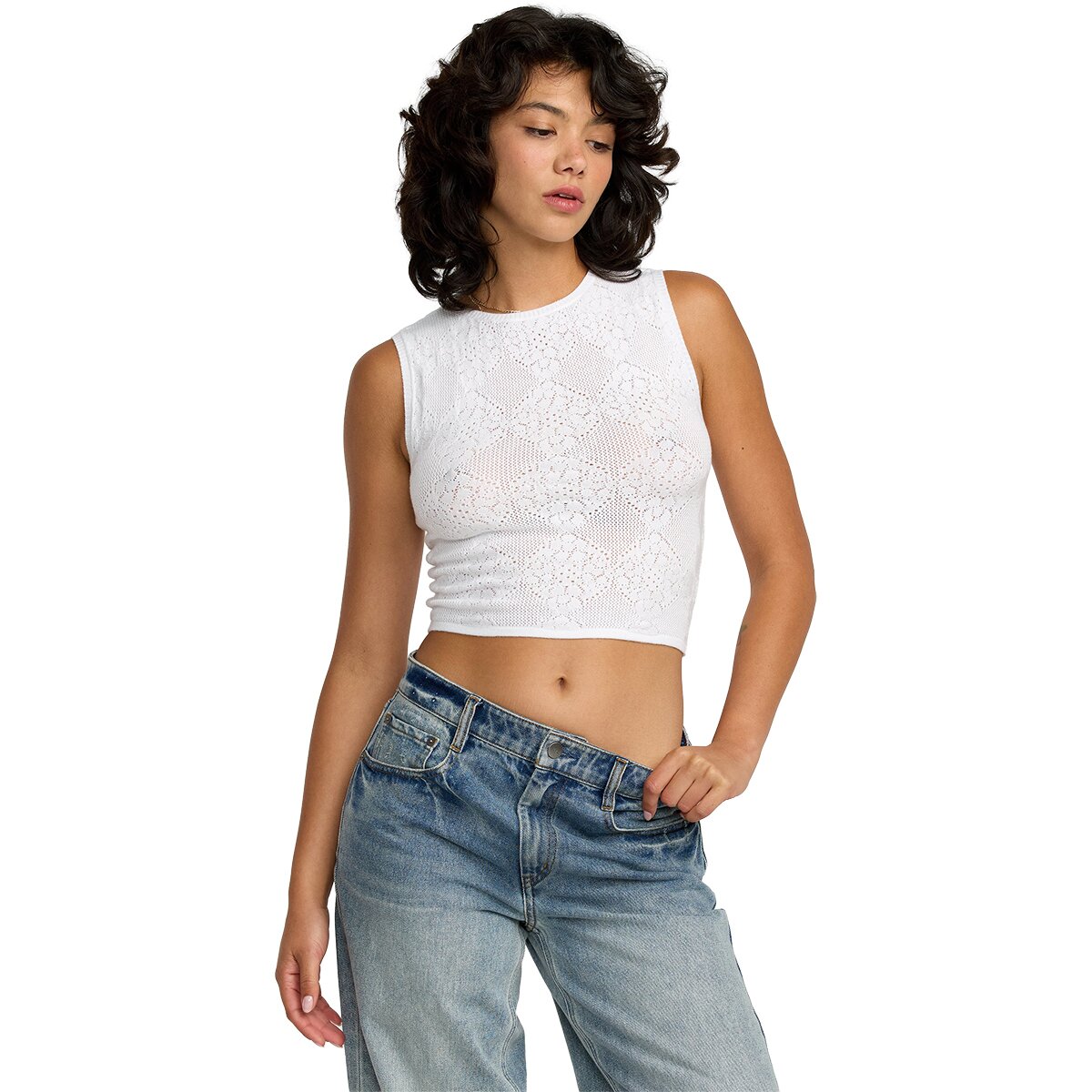 RVCA RVCA Women's Shiver Sweater in Whisper White - Size: XS - $25.00 at Steep and Cheap