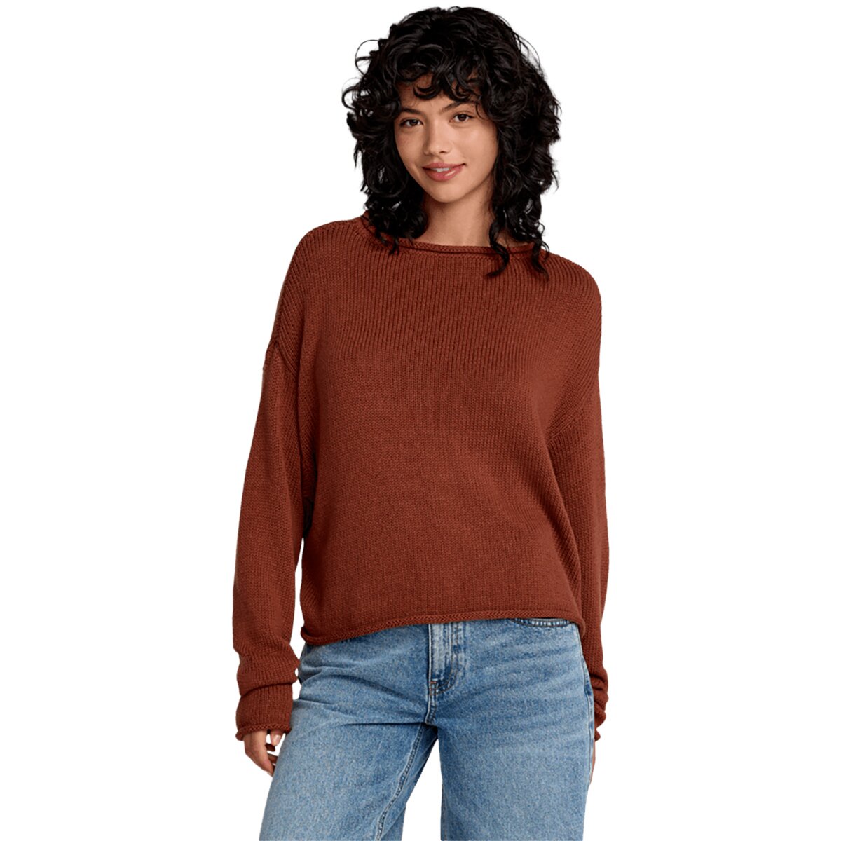 RVCA Women's Westin Sweater in Mahogany - Size: Large
