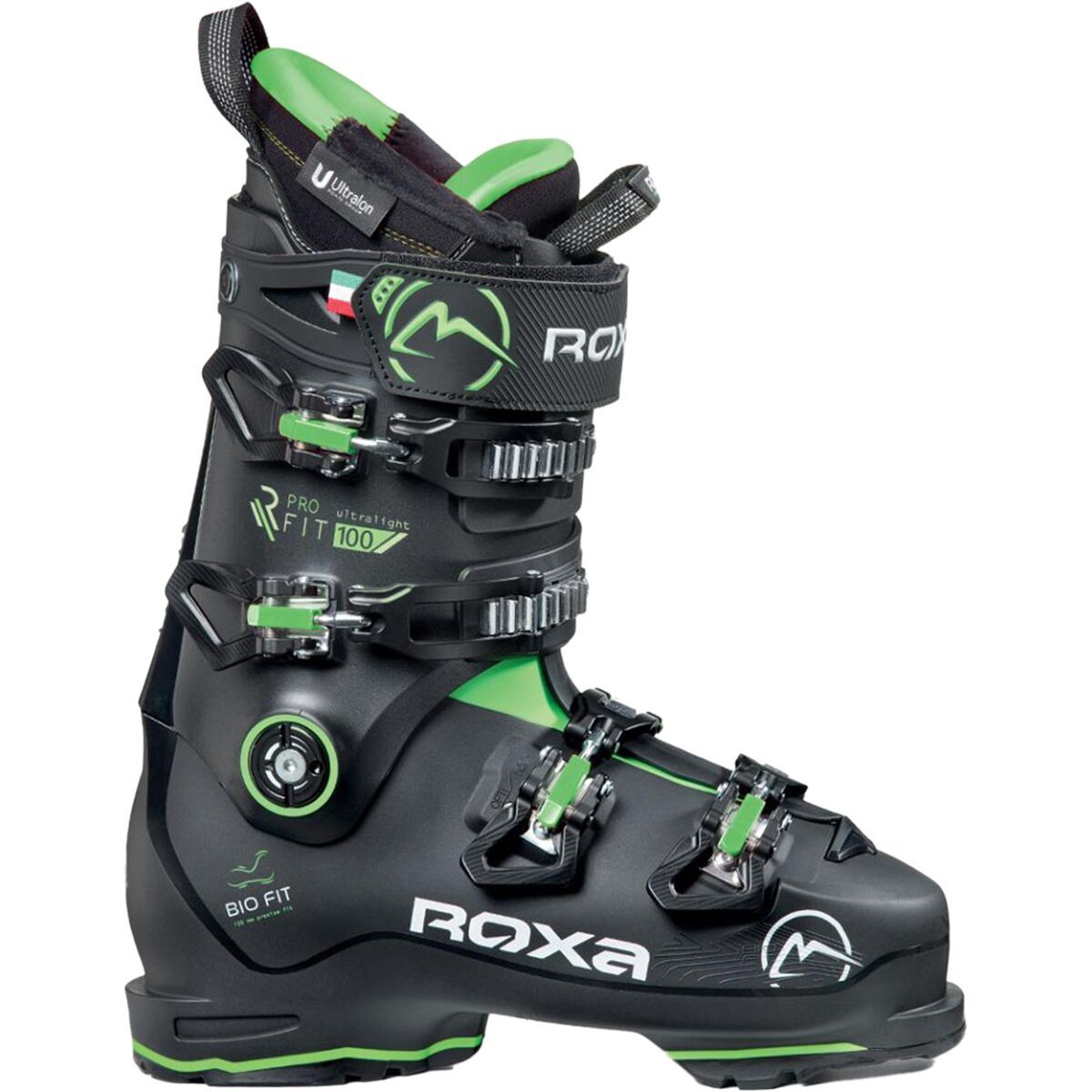 Roxa R/Fit Pro 100 Gw Ski Boots 2023 in Black / Green - Size: 24.5