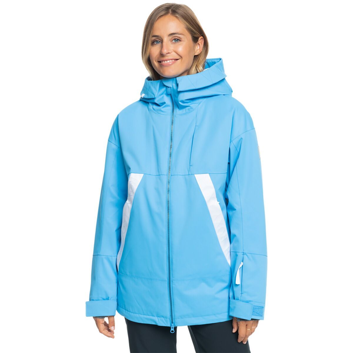 Roxy Women's Chloe Kim Snow Jacket in Azure Blue Clouds - Size: Small