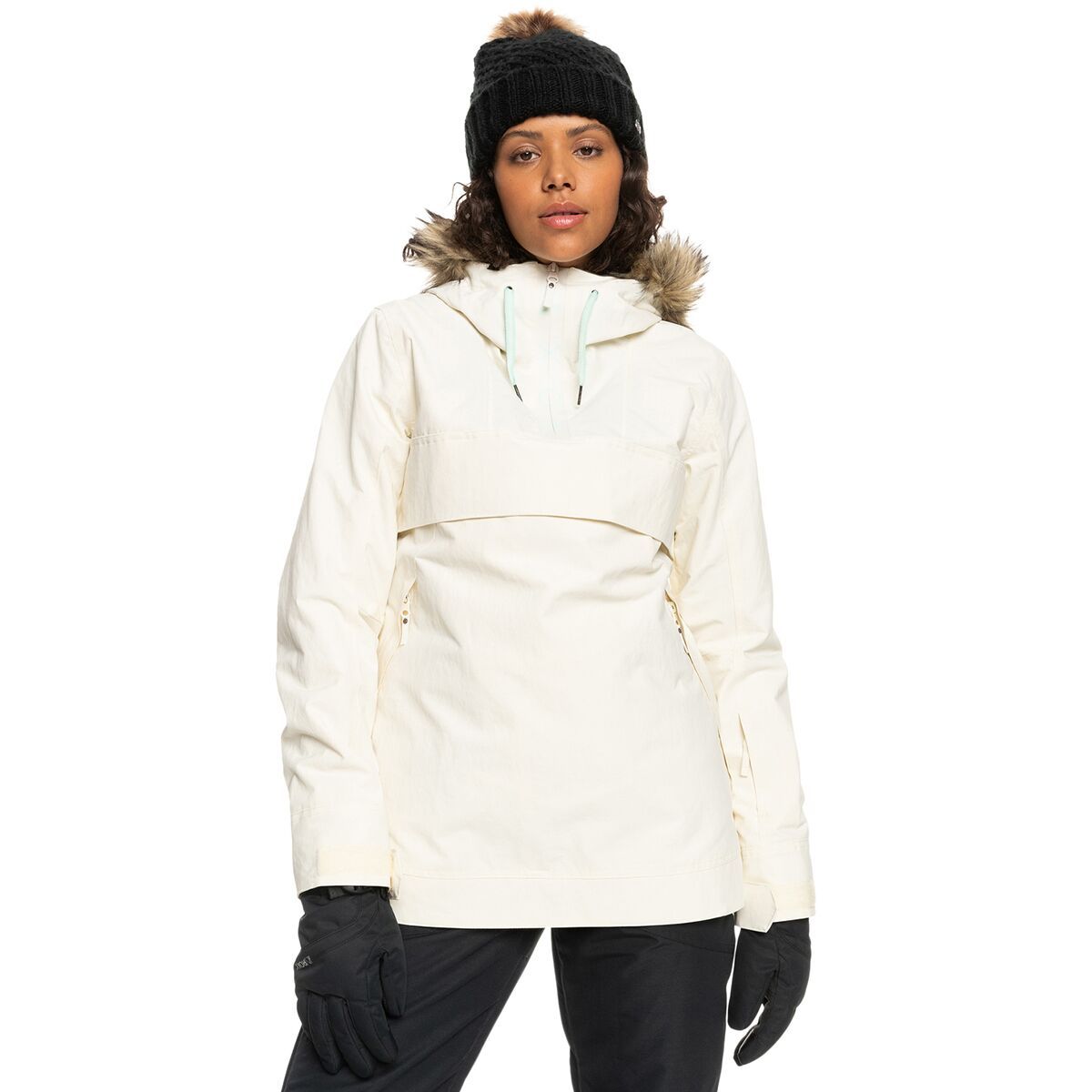 Roxy Women's Shelter Snow Jacket in True Black Black Flowers - Size: XS