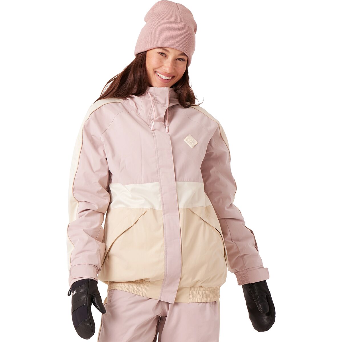 Roxy Roxy Women's Highridge Hooded Block Jacket in Rose Combo - Size: XL - $121.48 at Steep and Cheap