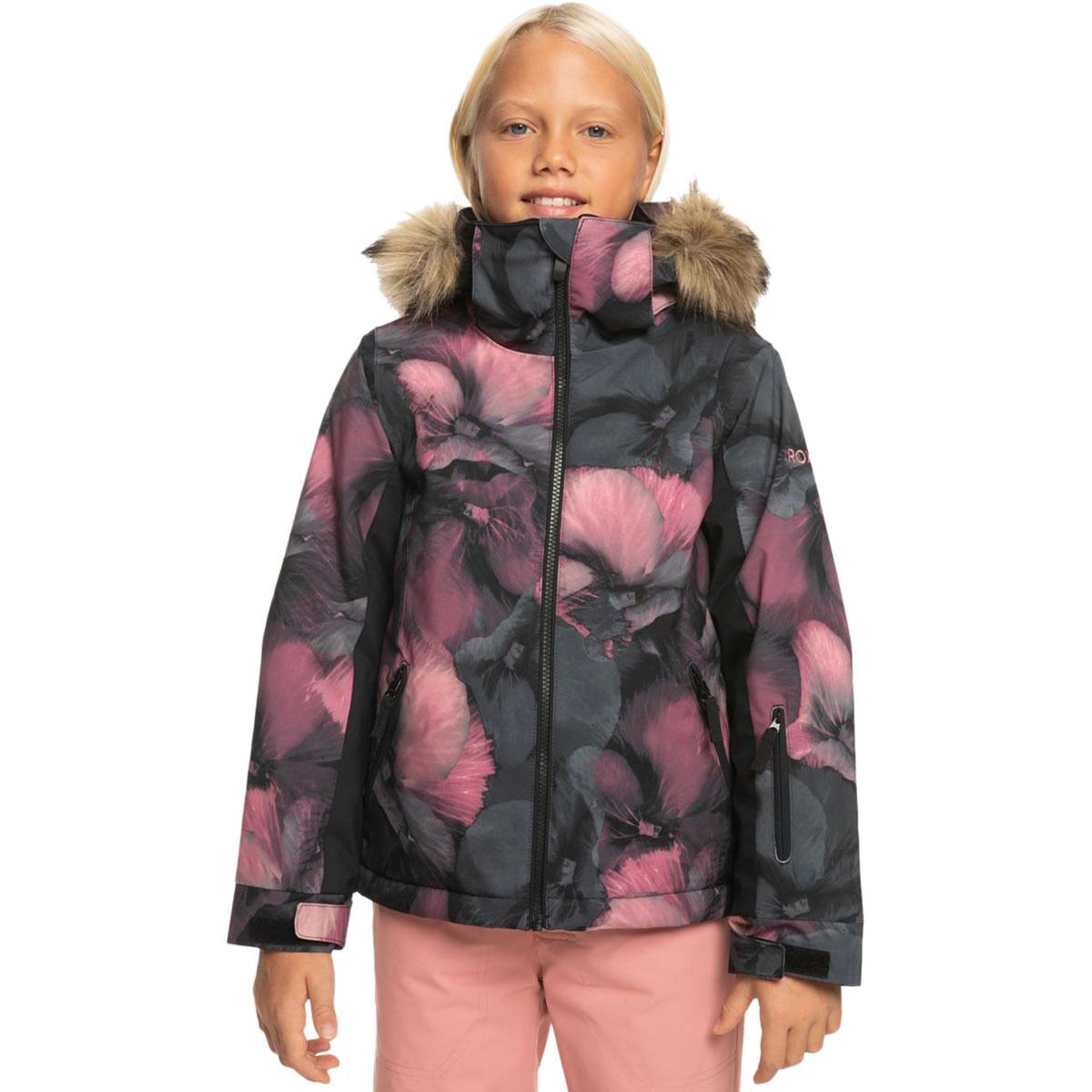Roxy Girl's American Pie Jacket - Girls 2024 in Azure Blue Landscape - Size: XXL(16)