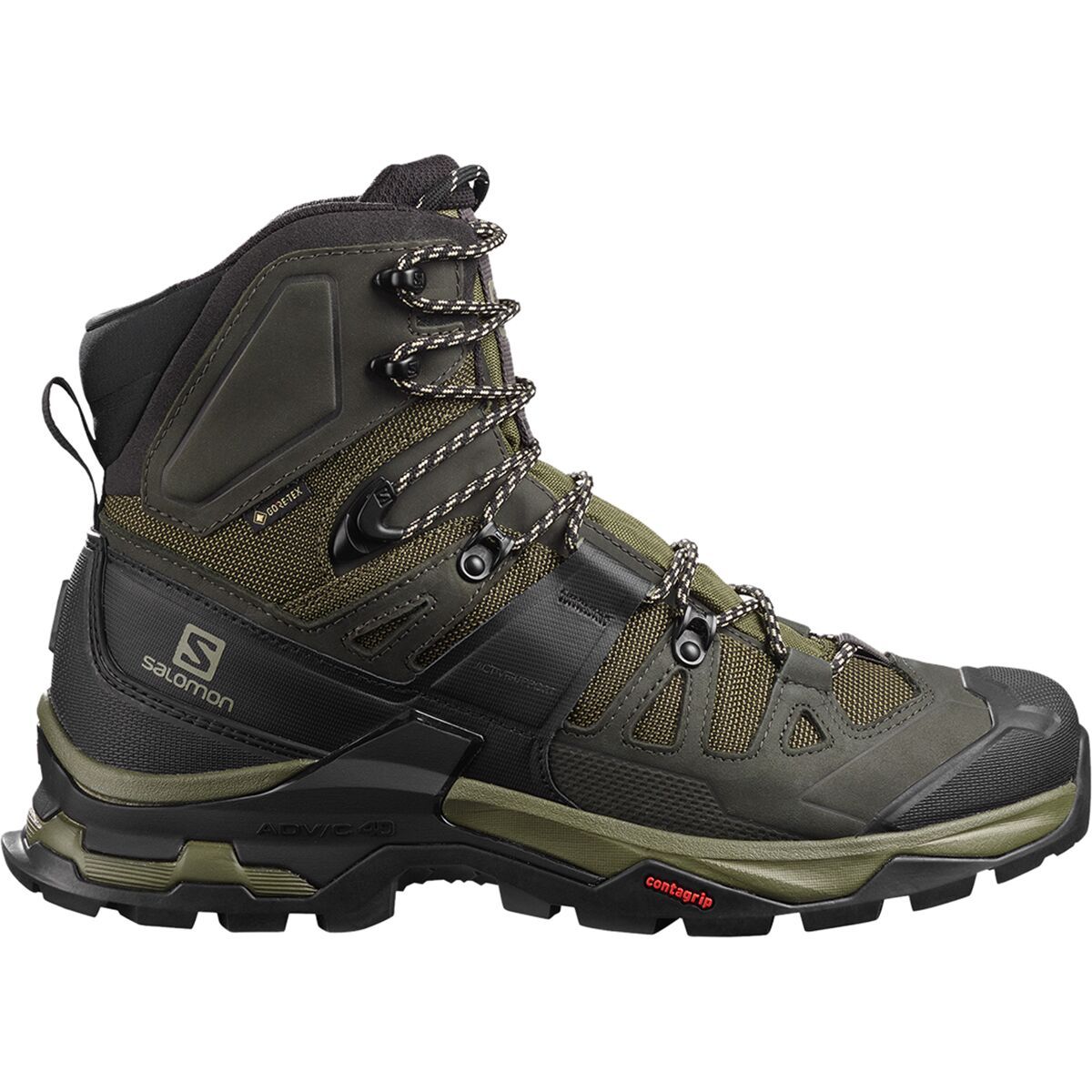 Salomon Men's Quest 4 GTX Backpacking Boot in Olive Night / Peat / Safari - Size: US 10.0/UK