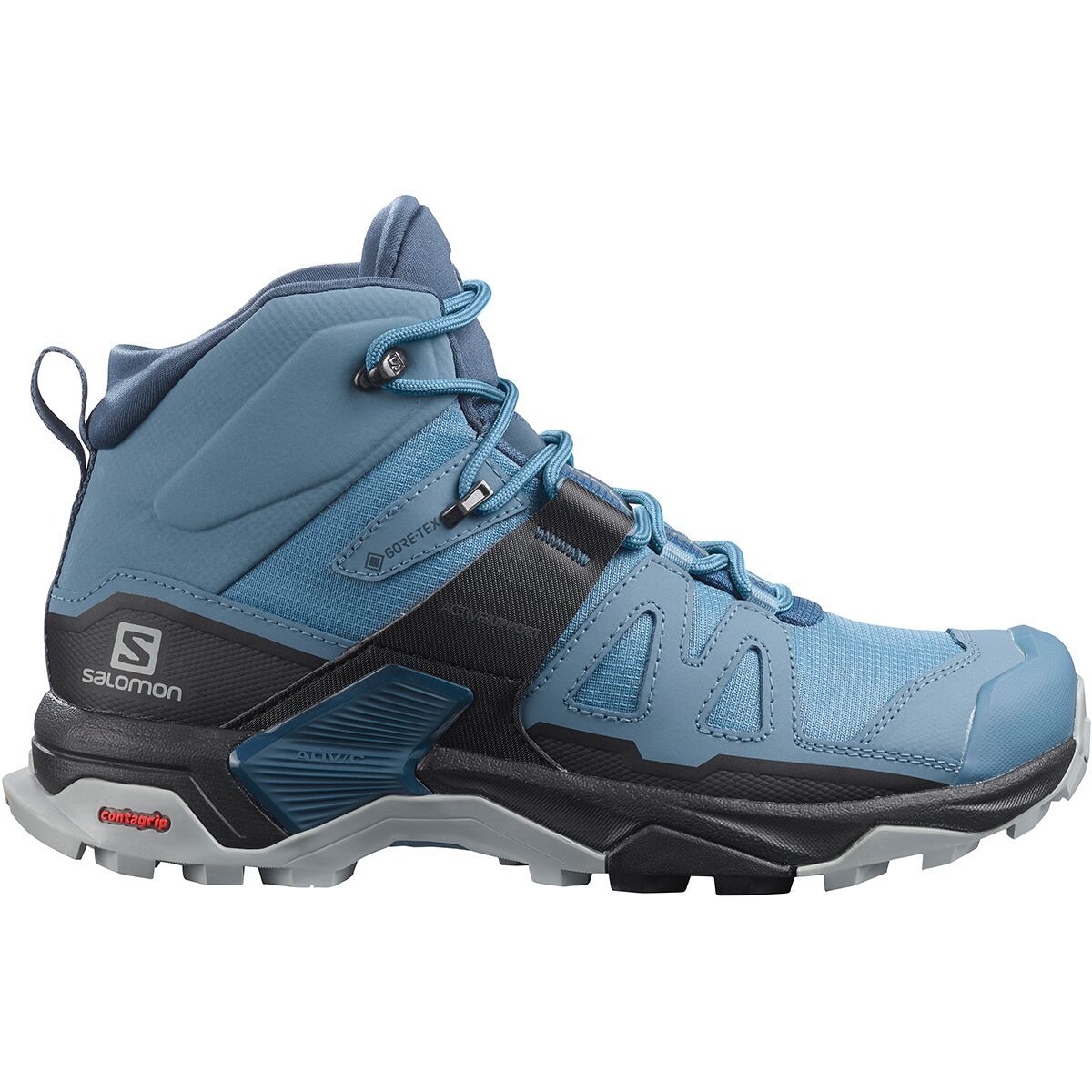 Salomon Women's X Ultra 4 Mid GTX Hiking Shoe in Alfalfa / Deep Lichen Green / Almond Milk - Size: US 10.5/UK 9