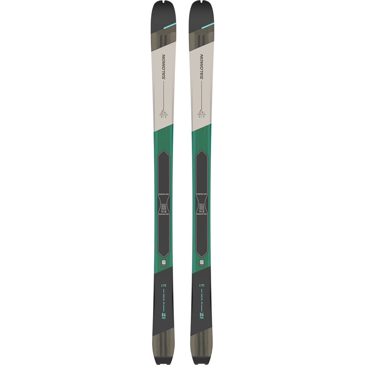 Salomon Salomon Women's MTN 86 Pro Ski - 2024 in Aruba Blue / Rainy Day / Black - Size: 172cm - $389.97 at Steep and Cheap