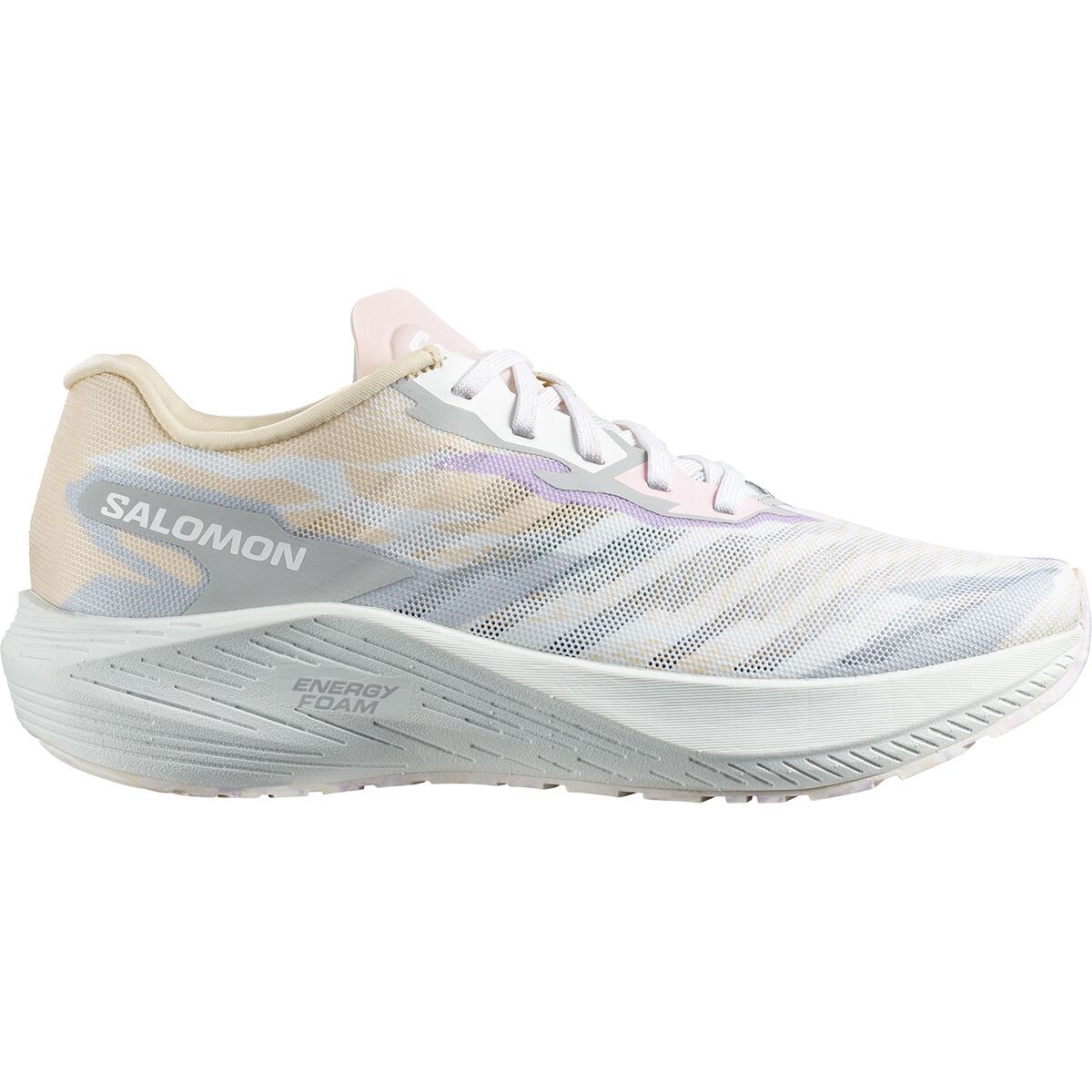 Salomon Women's Aero Volt Running Shoe in Tender Peach Pearl Blue White - Size: US 5.5/UK 4