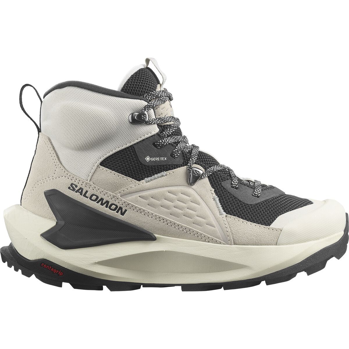 Salomon Women's Elixir Mid Gore-Tex Hiking Boot in Carbon / Pearl Blue - Size: US 6.5/UK 5