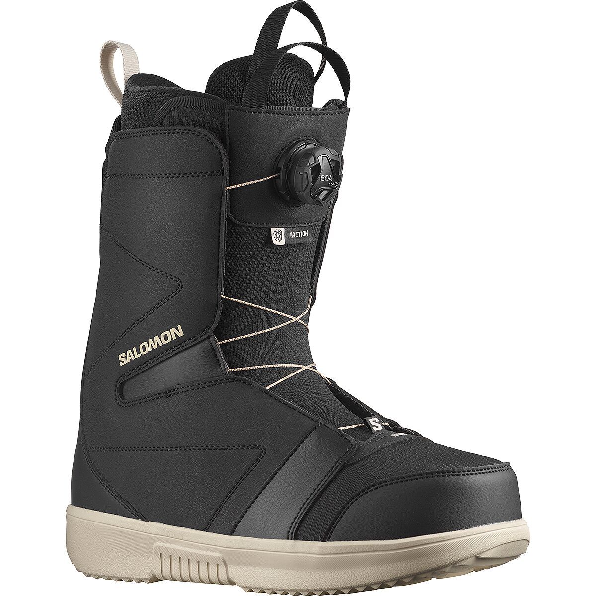 Salomon Faction BOA Snowboard Boot - 2025 in Black / Rainy Day - Size: 13