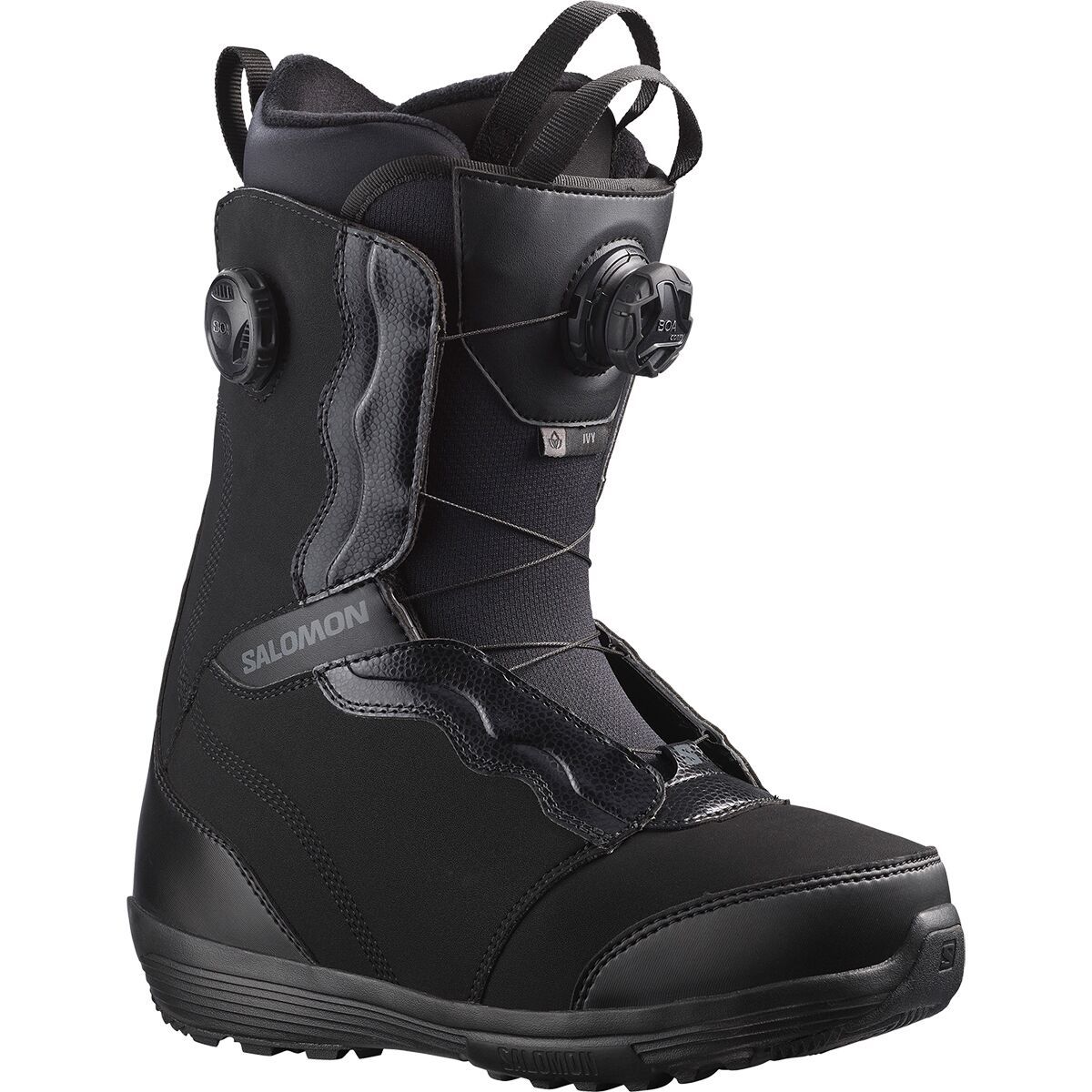 Salomon Women's Ivy SJ BOA Snowboard Boot - 2024 in Black / Castlerock Gray - Size: 10.5