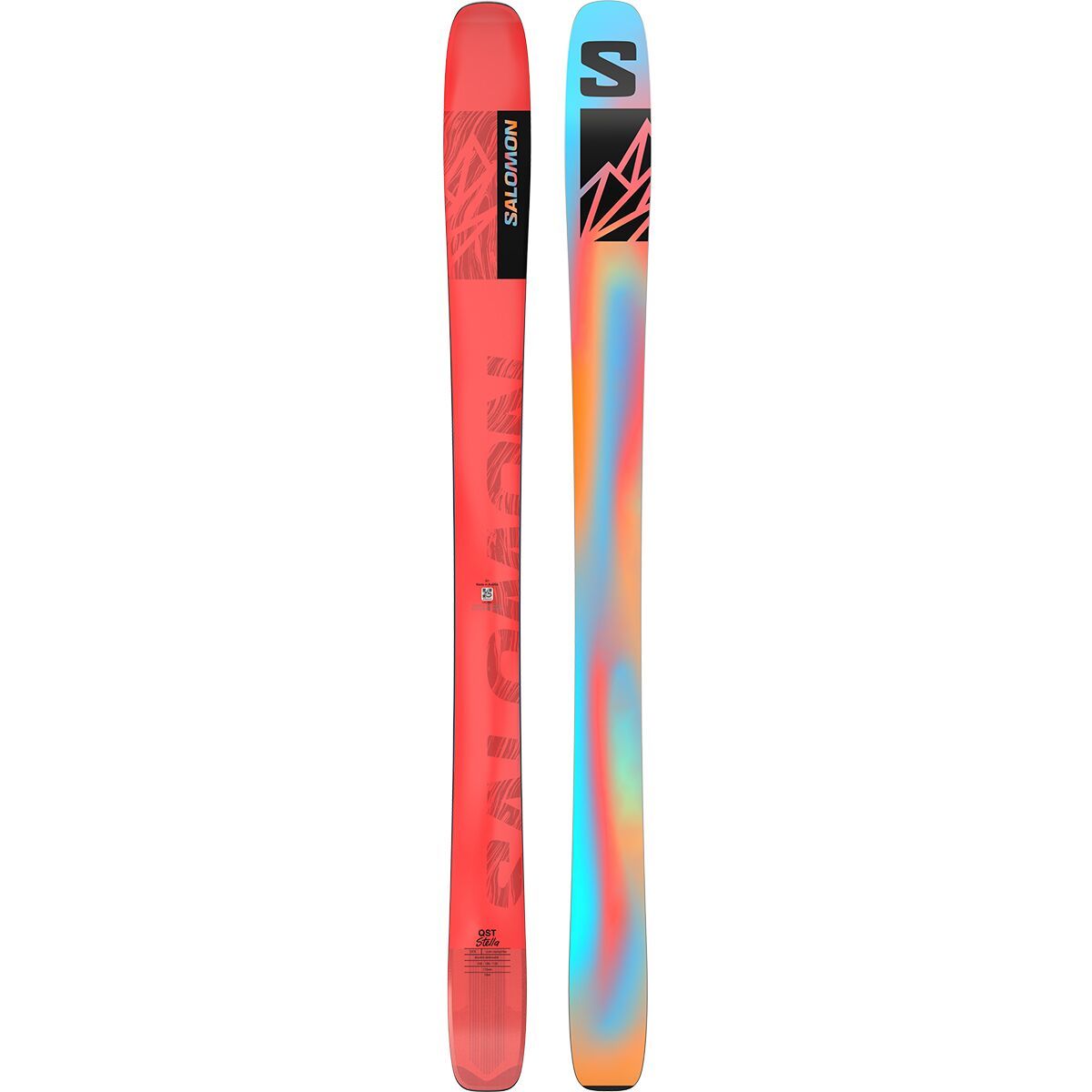 Salomon Women's QST Stella 106 Ski - 2025 in Neon Melon / Chive Blossom - Size: 157cm