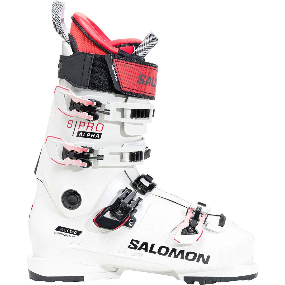 Salomon Men's S/Pro Alpha 120 Ski Boot - 2024 in Grey Aurora / Red / Black - Size: 25.0/25.5