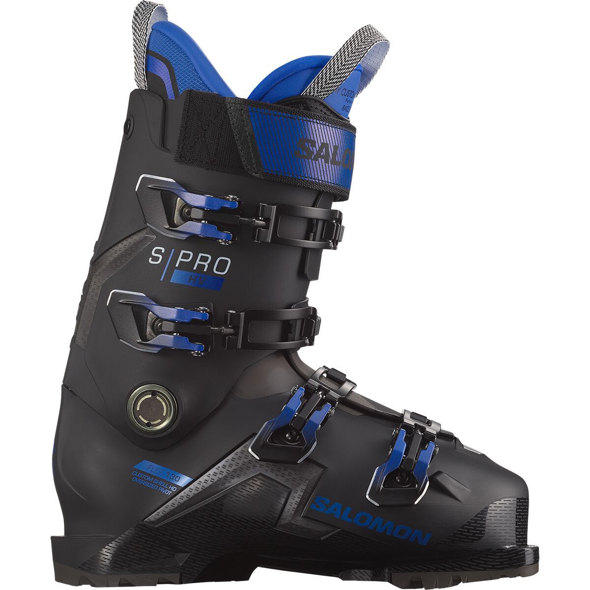 Salomon Men's S/Pro HV 130 GW Ski Boot - 2025 in Black / Blue Metallic / Beluga - Size: 26.0/26.5