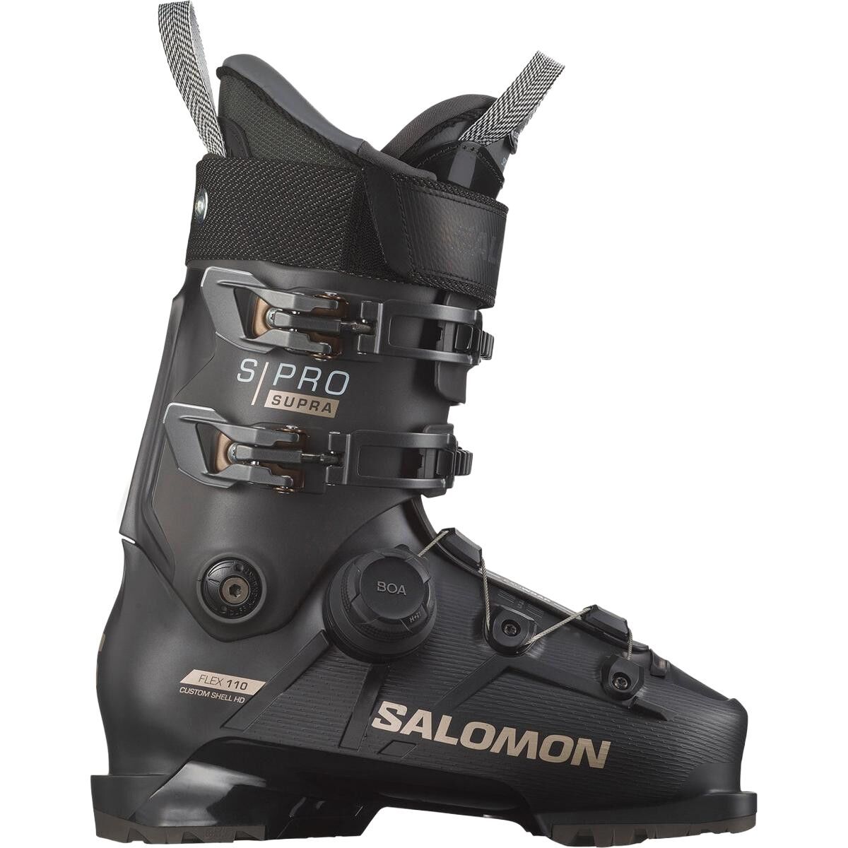 Salomon S/Pro Supra Boa 110 GW Ski Boot - 2025 in Black / Beluga / Titanium Metallic Pd - Size: 31.0/31.5