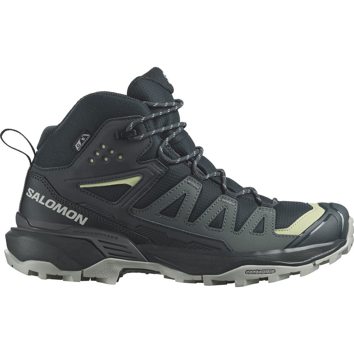 Salomon Women's X Ultra 360 Mid CSWP Boot in Carbon / Urban Chic / Metal - Size: US 9.5/UK 8