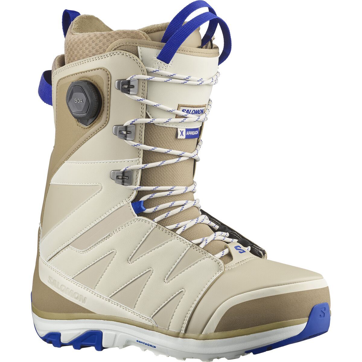 Salomon X Approach Lace SJ BOA Snowboard Boot - 2025 in Desert / Almond Milk / Surf The Web - Size: 29