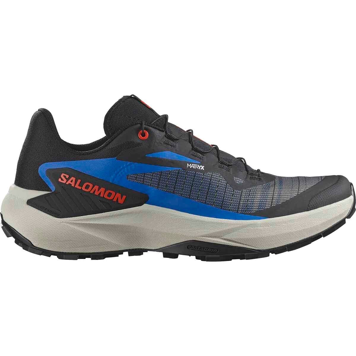 Salomon Men's Genesis Trail Running Shoe in Black / French Blue / Cherry Tomato - Size: US 10.0/UK