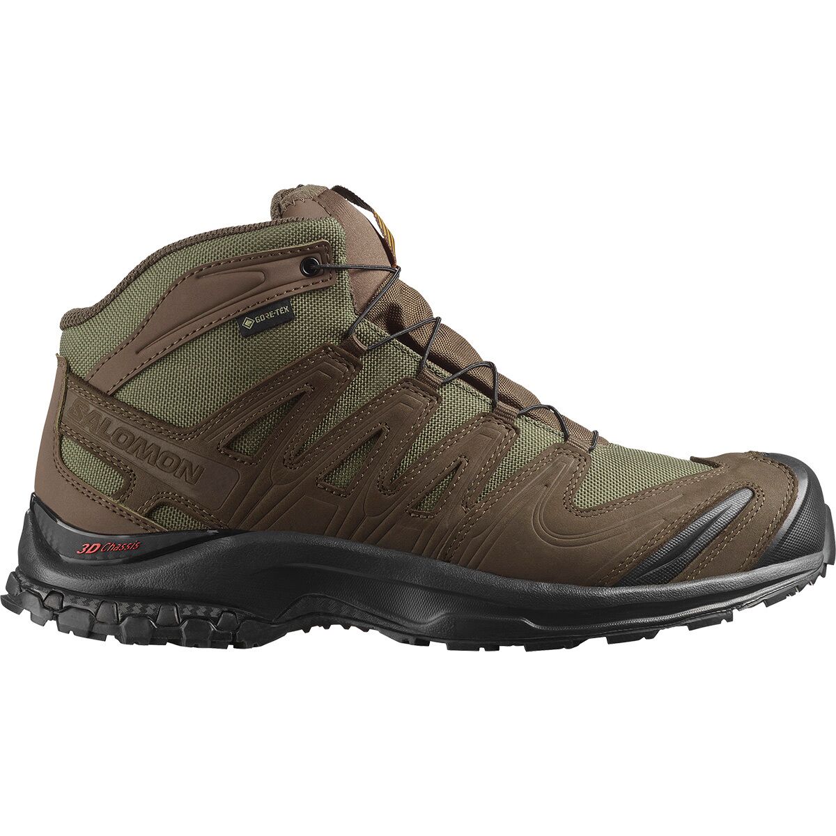 Salomon XA Tracker GTX Hiking Boot in Earth Brown / Olive Night / Black - Size: Mens 8.0/Womens