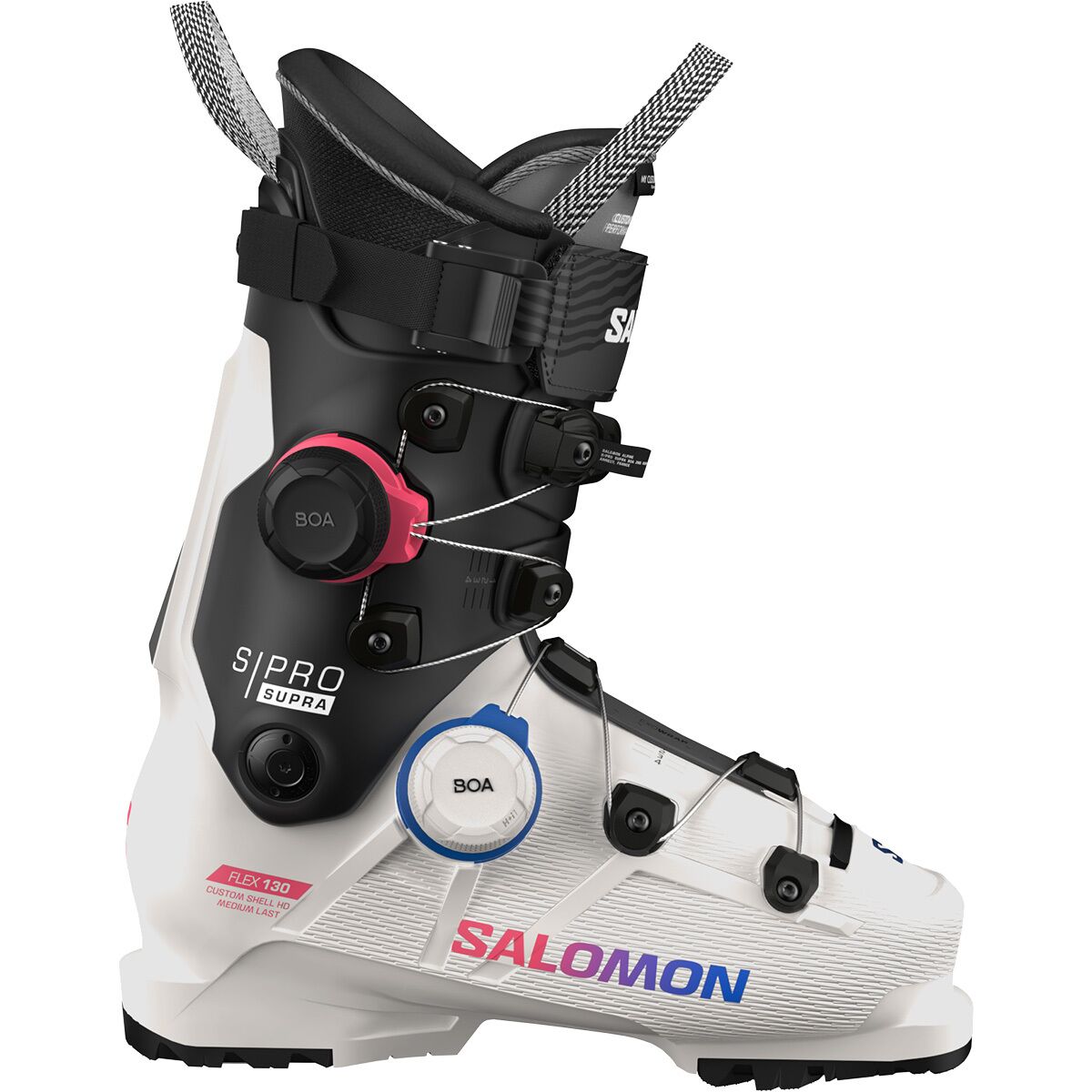 Salomon S/Pro Supra Dual BOA 130 Boot - 2026 in Gray Aurora / Black / Race Blue - Size: 25.0/25.5