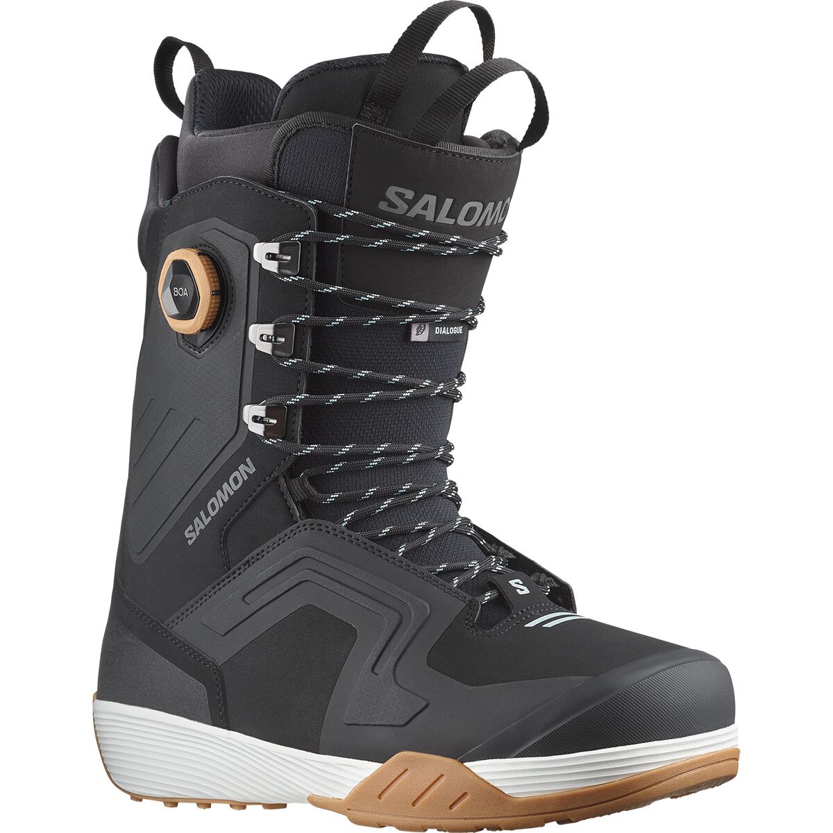 Salomon Dialogue Lace SJ BOA Snowboard Boot - 2026 in Black / White - Size: 31