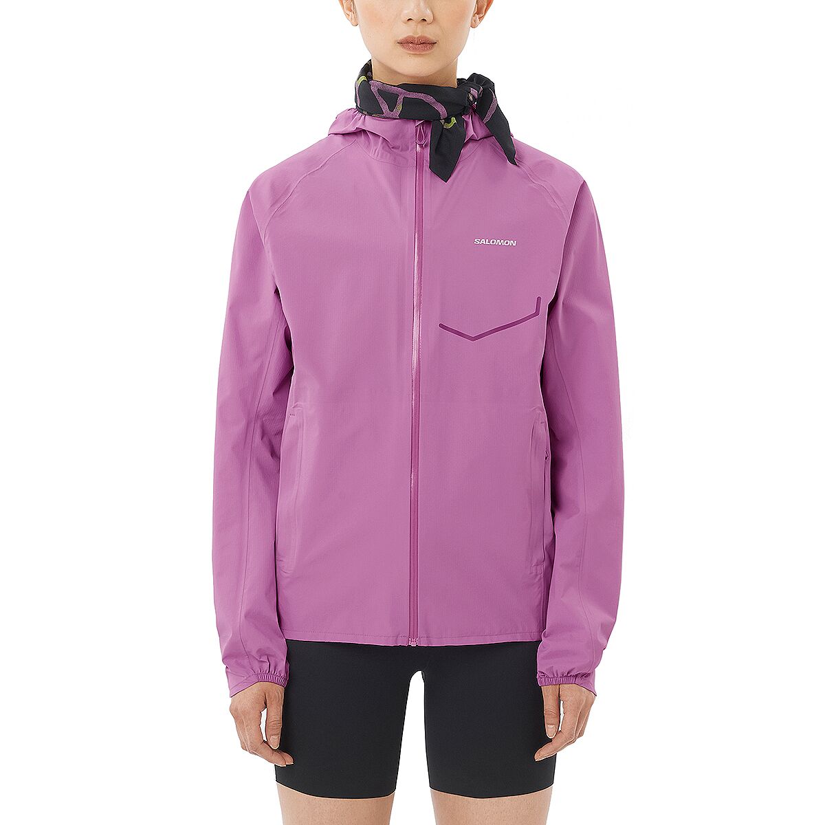 Salomon Women's Bonatti Waterproof Jacket in Iris Orchid - Size: Medium