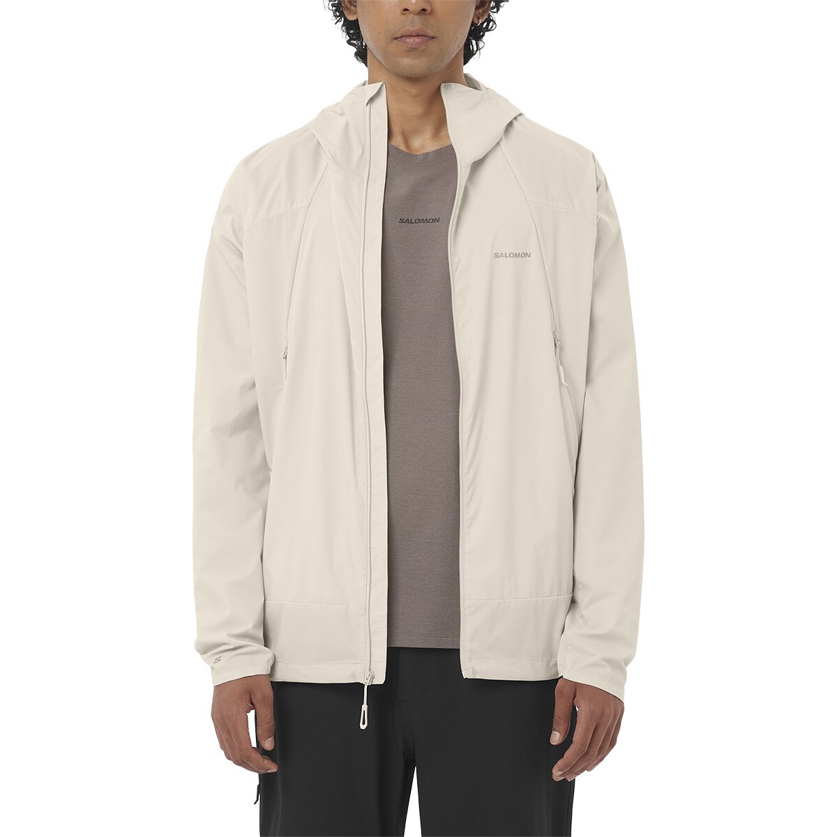 Salomon Men's Outwind Full-Zip Jacket in Silver Cloud - Size: XXL
