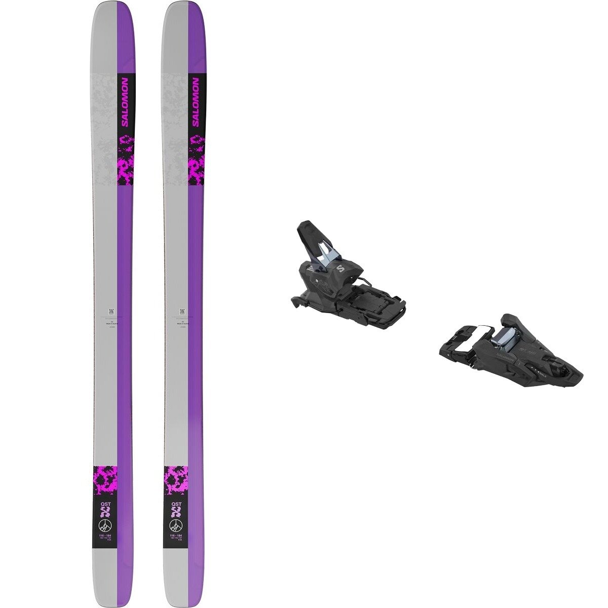 Salomon QST X Ski + Shift 16 MN Binding - 2026 in BlkPnkLnRck / GunBlkBel - Size: 184cm/SH120/OS