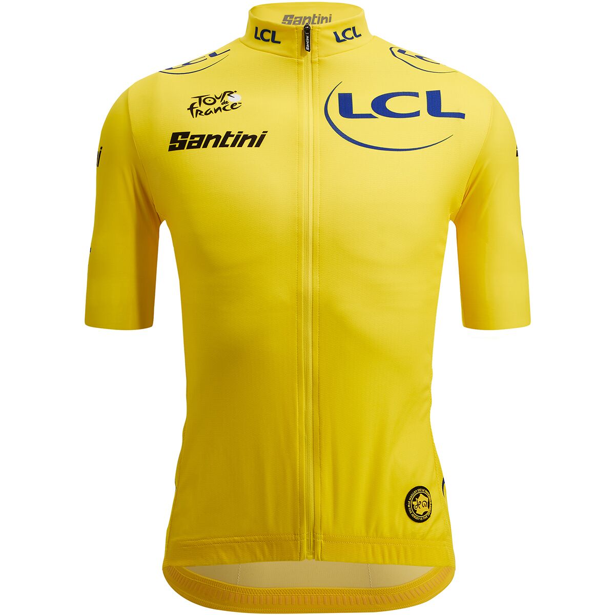 Santini Men's Tour de France Fan Line Yellow Jersey in Giallo - Size: Small