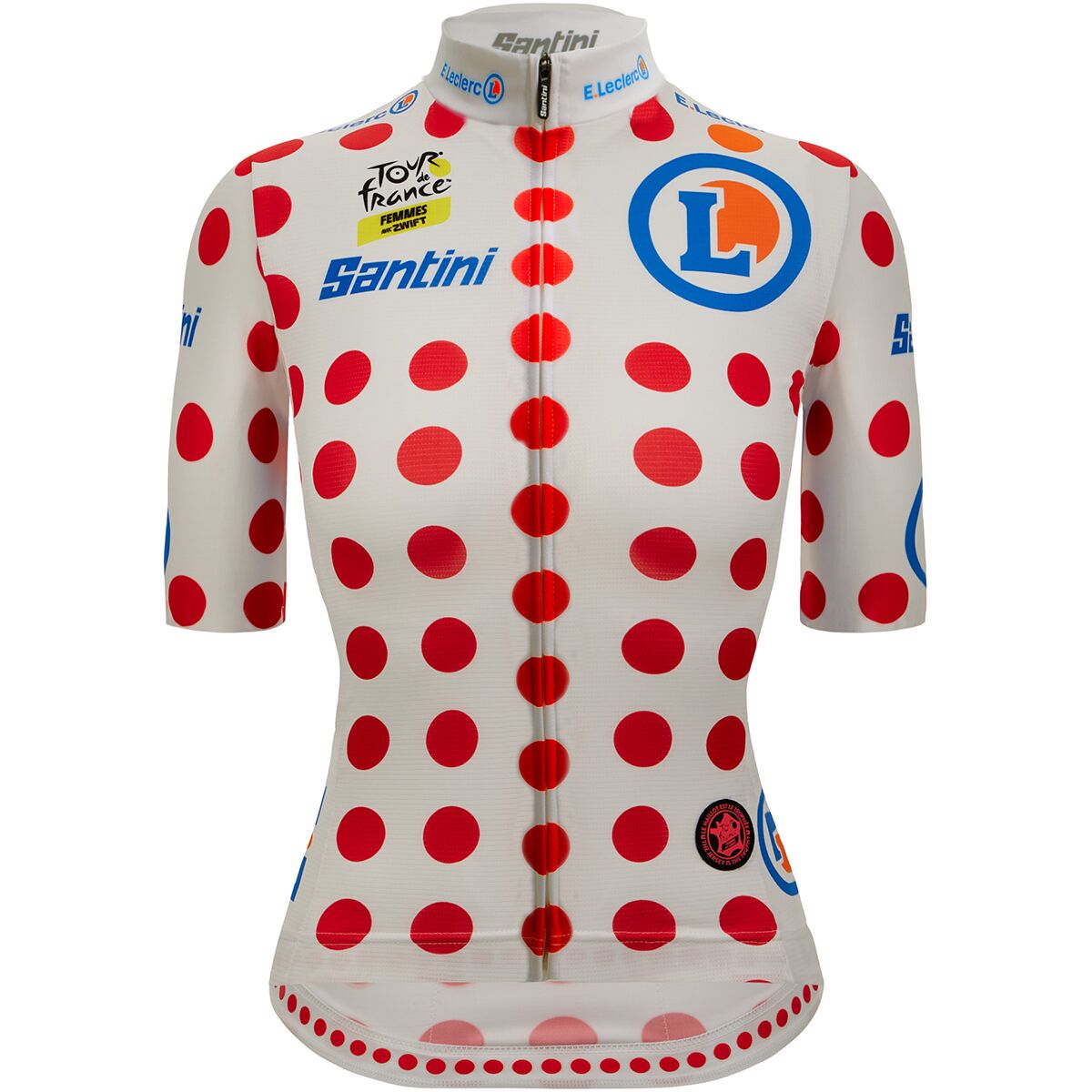 Santini Women's Tour de France Femmes Avec Zwift Polka Dot Jersey in Pois - Size: Small