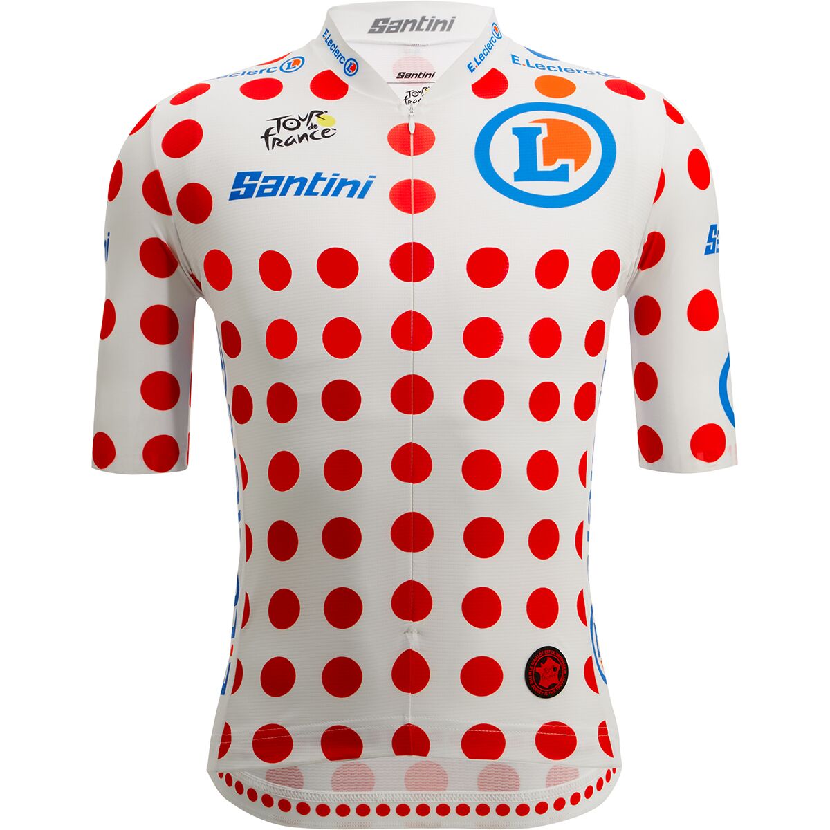 Santini Men's Tour de France Official Polka Dot Jersey in Pois - Size: Large
