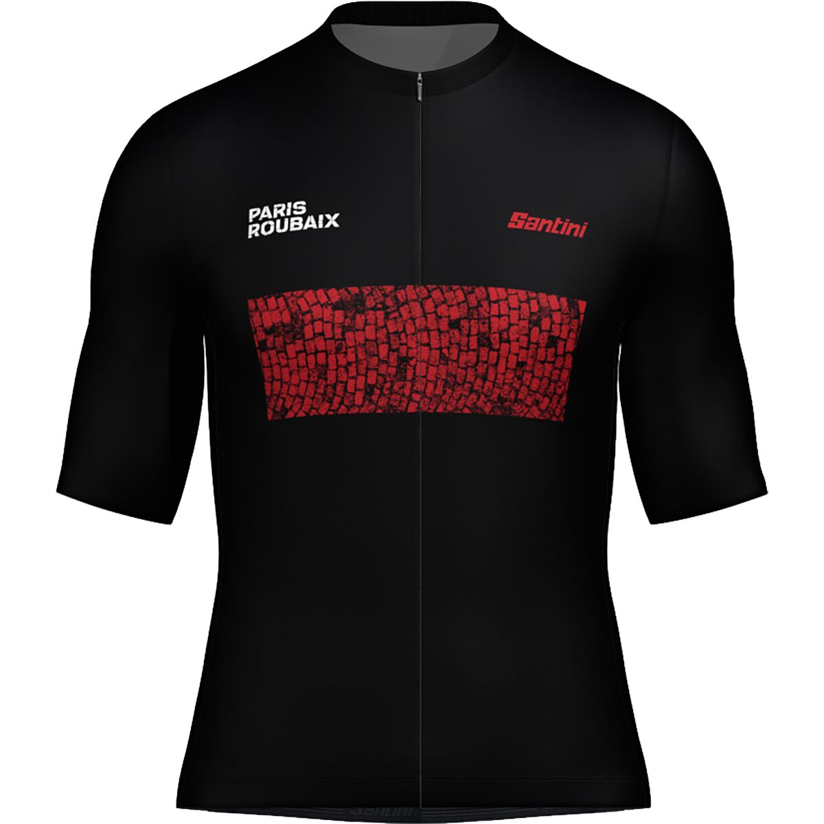 Santini Men's Paris-Roubaix Short-Sleeve Jersey in Nero - Size: Medium