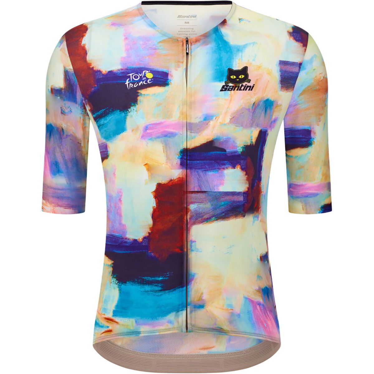 Santini Men's TDF Arrivee Montmartre Short-Sleeve Jersey in Bluette / Light Blue - Size: XL