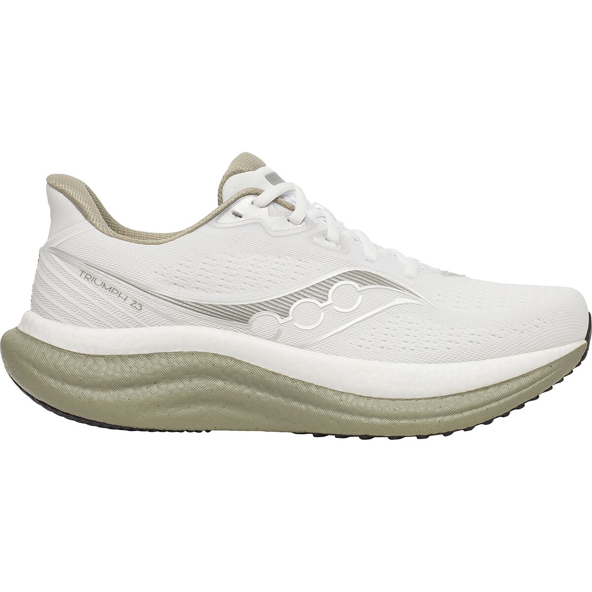 Saucony Saucony Men's Triumph 23 Running Shoe in White / Laurel - Size: 10 - $110.47 at Steep and Cheap