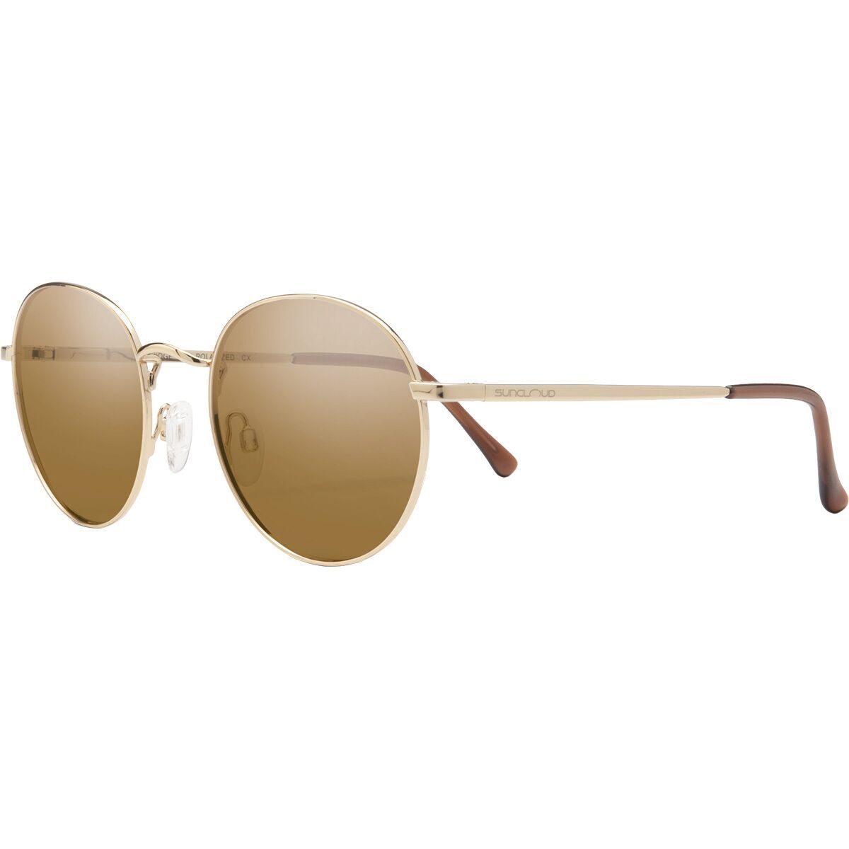 Suncloud Polarized Optics Bridge City Polarized Sunglasses in Gold / Polar Brown