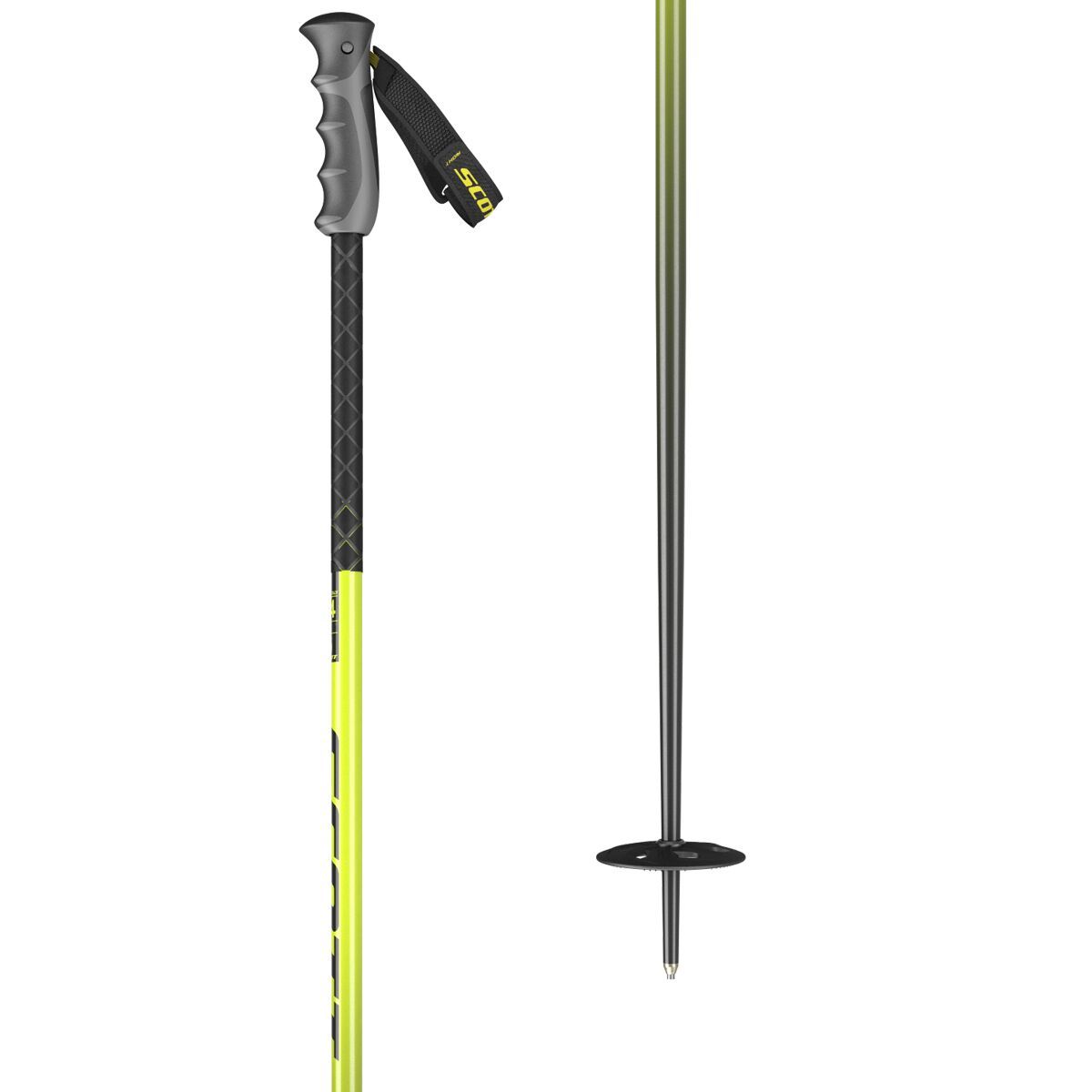 Scott Scrapper Pro SRS Ski Pole in Black / Yellow - Size: 44in