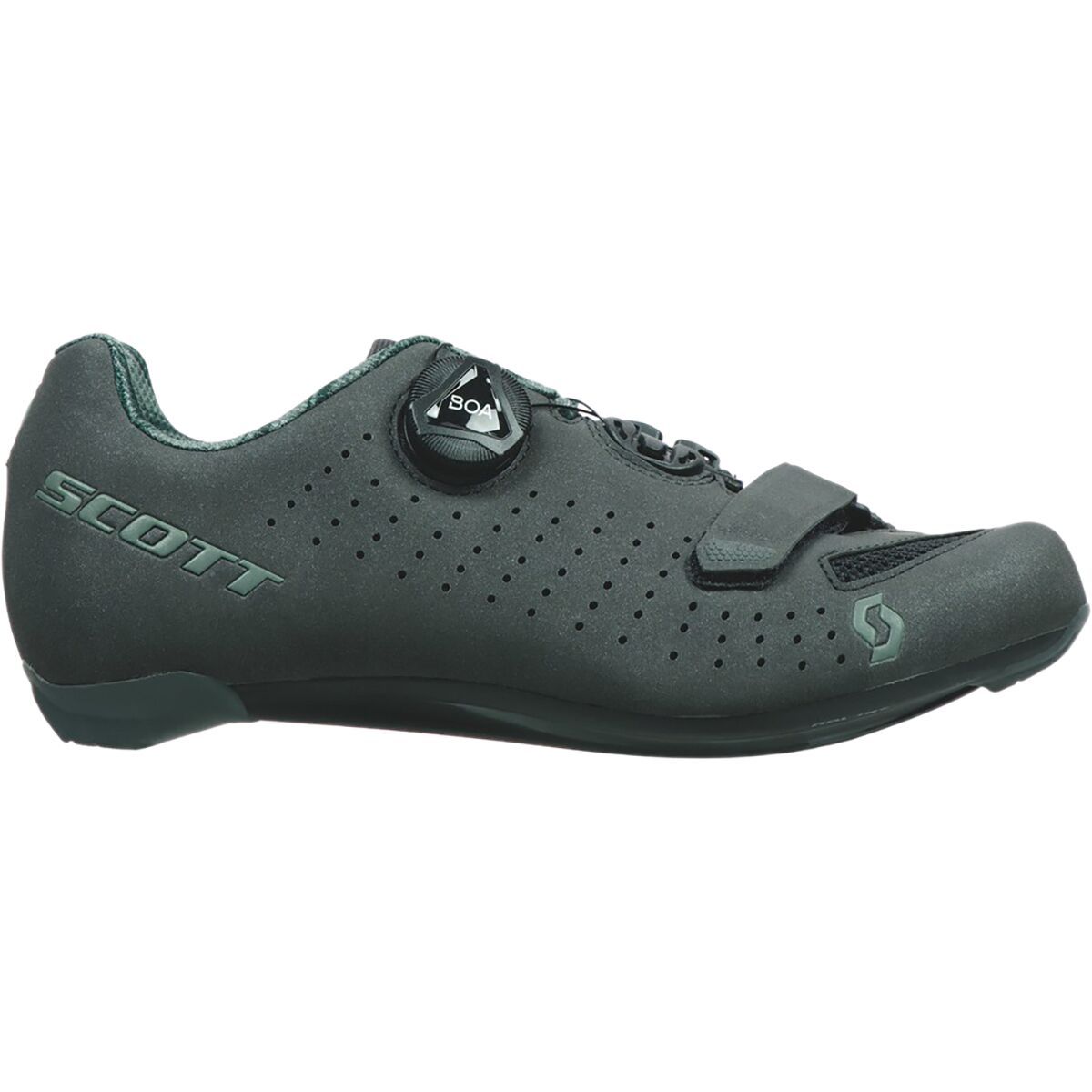 Scott Women's Road Comp BOA Cycling Shoe in Dark Grey / Light Green - Size: 39