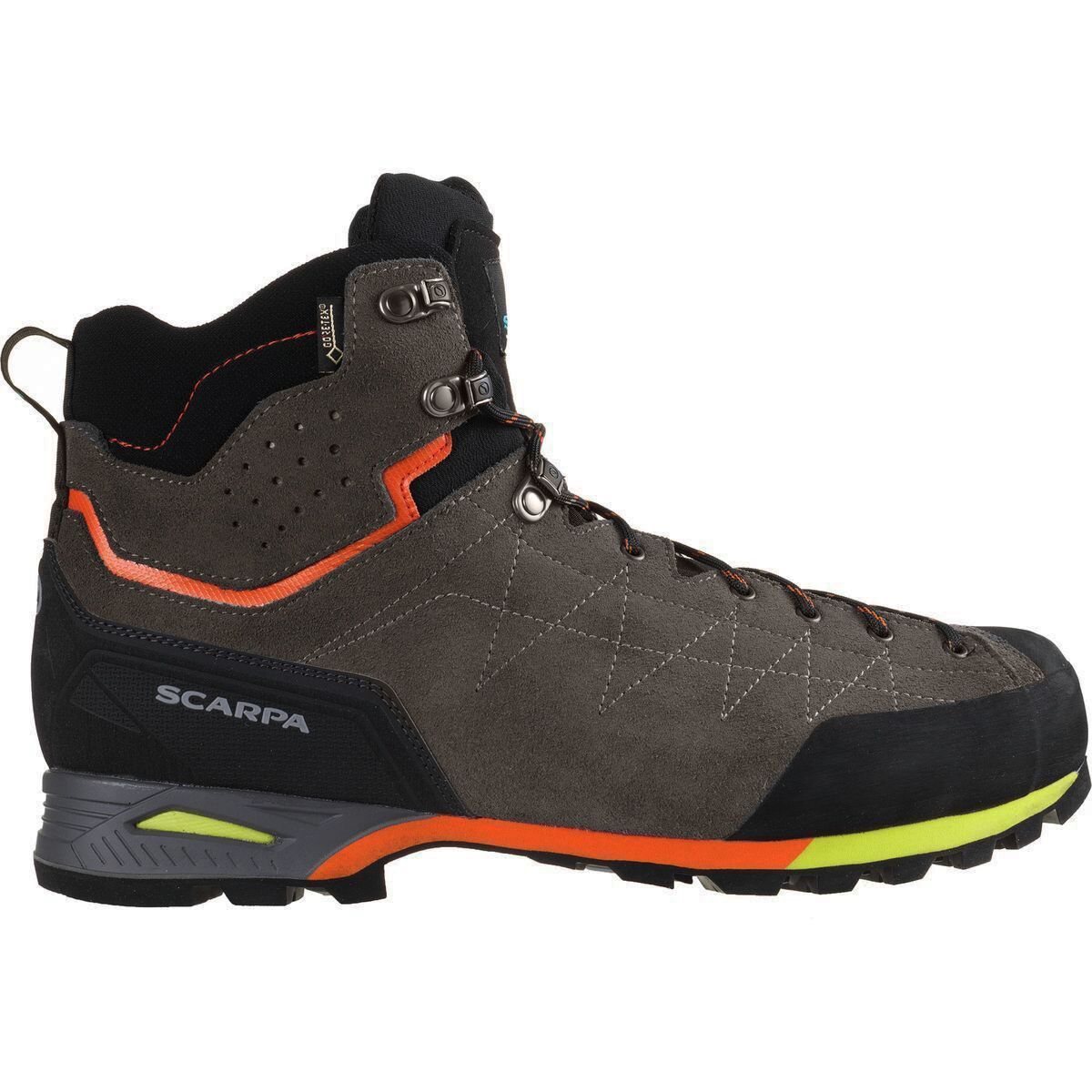 Scarpa Men's Zodiac Plus GTX Backpacking Boot in Shark / Orange - Size: 38.5